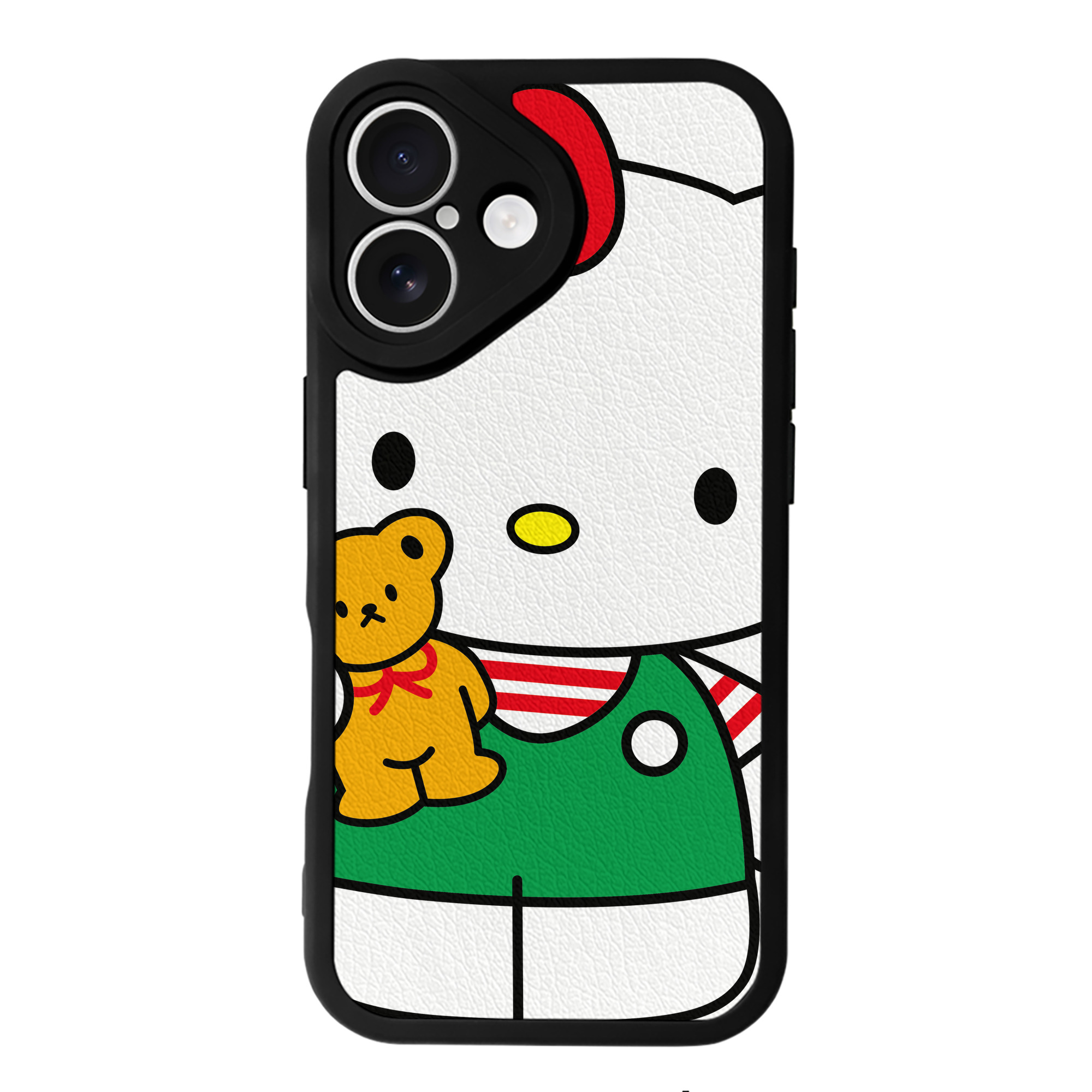 （画像用） Hello Kitty ハローキティ 【iPhone 16シリーズ対応】シリコンスマホケース（レザー調） 材質：シリコン